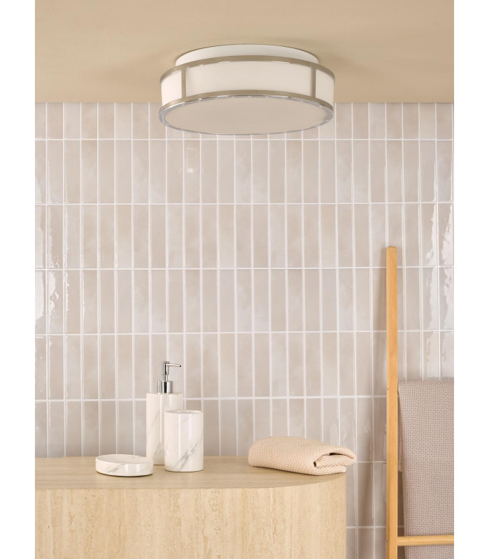 Royce Bathroom Flush Polished Chrome and Opal Glass IP44-3