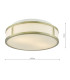 Royce Bathroom Flush Matt Antique Brass and Opal Glass IP44-4