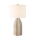Saundra Table Lamp Taupe Ceramic and Matt Antique Brass With Shade-1