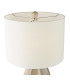 Saundra Table Lamp Taupe Ceramic and Matt Antique Brass With Shade-4