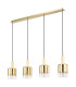 Savannah 4 Light Bar Ceiling Pendant Satin Gold and Gold Ombre Glass-4