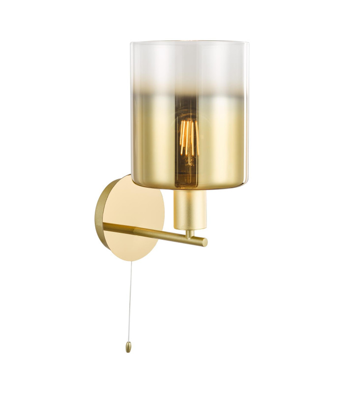 Savannah Wall Light Satin Gold and Gold Ombre Glass-1