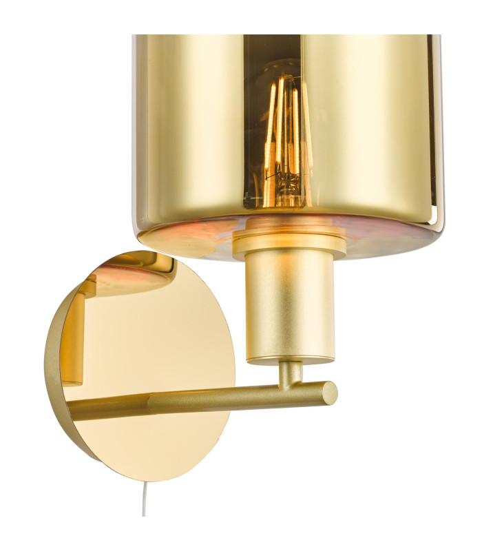 Savannah Wall Light Satin Gold and Gold Ombre Glass-5