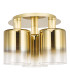 Savannah 3 Light Flush Satin Gold and Gold Ombre Glass-5