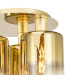 Savannah 3 Light Flush Satin Gold and Gold Ombre Glass-6