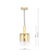 Savannah Ceiling Pendant Satin Gold and Gold Ombre Glass-2