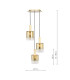 Savannah 3 Light Cluster Ceiling Pendant Satin Gold and Gold Ombre Glass-2