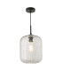 Tavia Ceiling Pendant Matt Black and Glass-1
