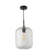 Tavia Ceiling Pendant Matt Black and Glass-5