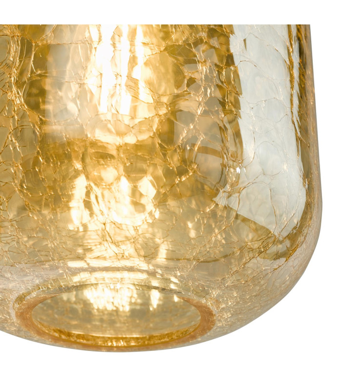Tavia Ceiling Pendant Satin Gold and Amber Glass-7