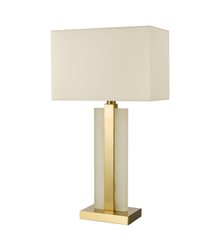 Tokori Table Lamp Alabaster and Brushed Gold With Shade-5