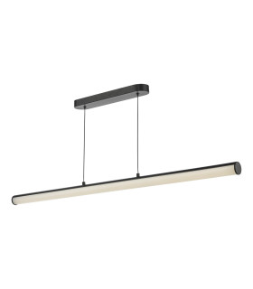 Tube Bar Ceiling Pendant Satin Black and Opal LED-1
