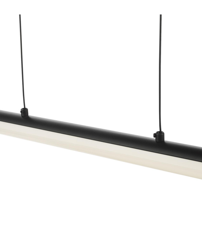 Tube Bar Ceiling Pendant Satin Black and Opal LED-7