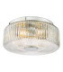 Twyman 3 Light Flush Polished Chrome and Ribbed Glass IP44-1