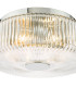 Twyman 3 Light Flush Polished Chrome and Ribbed Glass IP44-6