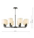 Tyler 8 Light Armed Ceiling Pendant Matt Black With Shade-2