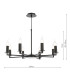 Tyler 8 Light Armed Ceiling Pendant Matt Black Fitting Only-4