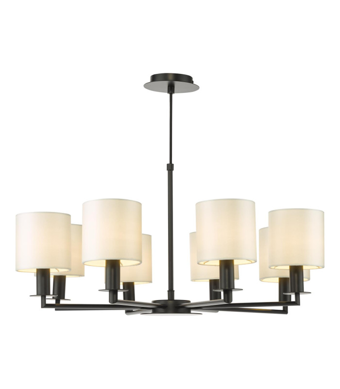 Tyler 8 Light Armed Ceiling Pendant Matt Black Fitting Only-5
