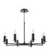 Tyler 8 Light Armed Ceiling Pendant Matt Black Fitting Only-6