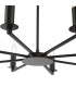 Tyler 8 Light Armed Ceiling Pendant Matt Black Fitting Only-8