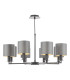 Tyler 8 Light Armed Ceiling Pendant Matt Black Fitting Only-9
