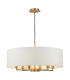 Tyler 6 Light Shadelier Antique Bronze and White With Shade-1