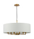 Tyler 6 Light Shadelier Antique Bronze and White With Shade-5