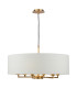 Tyler 6 Light Shadelier Antique Bronze and White With Shade-7