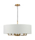 Tyler 6 Light Shadelier Antique Bronze and White With Shade-8