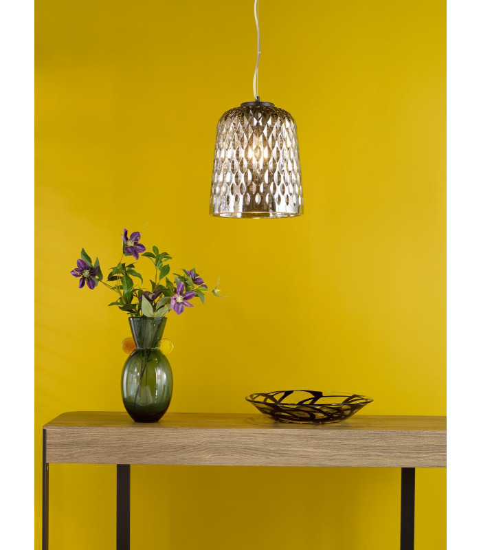 Varius Ceiling Pendant Matt Black and Smoked Glass-2