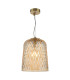 Varius Ceiling Pendant Natural Brass and Amber Glass-1