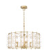 Yuridia 4 Light Ceiling Pendant Satin Gold and Ribbed Glass-1