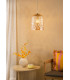 Varius Ceiling Pendant Natural Brass and Amber Glass-2