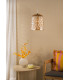 Varius Ceiling Pendant Natural Brass and Amber Glass-3