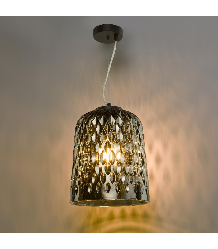 Varius Ceiling Pendant Matt Black and Smoked Glass-8