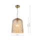 Varius Ceiling Pendant Natural Brass and Amber Glass-4