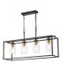 Abel 4 Light Bar Ceiling Pendant Satin Black and Glass-1