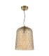 Varius Ceiling Pendant Natural Brass and Amber Glass-5