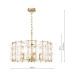 Yuridia 4 Light Ceiling Pendant Satin Gold and Ribbed Glass-6