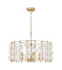 Yuridia 4 Light Ceiling Pendant Satin Gold and Ribbed Glass-7