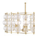 Yuridia 4 Light Ceiling Pendant Satin Gold and Ribbed Glass-8