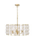 Yuridia 4 Light Ceiling Pendant Satin Gold and Ribbed Glass-11