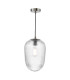 Abrielle Ceiling Pendant Brushed Nickel and Ribbed Glass-1