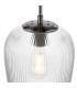 Abrielle Ceiling Pendant Brushed Nickel and Ribbed Glass-6
