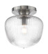 Abrielle Flush Brushed Nickel and Ribbed Glass-1