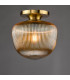 Abrielle Flush Brushed Bronze and Amber Ribbed Glass-6