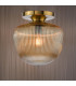 Abrielle Flush Brushed Bronze and Amber Ribbed Glass-7