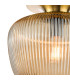 Abrielle Flush Brushed Bronze and Amber Ribbed Glass-8
