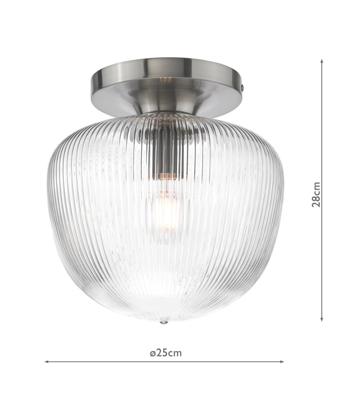 Abrielle Flush Brushed Nickel and Ribbed Glass-4