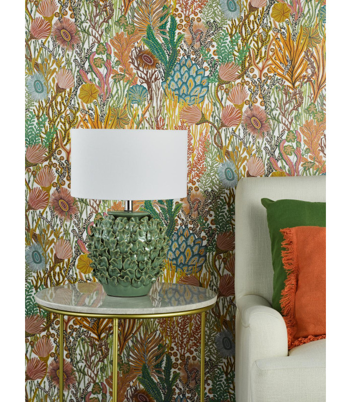 Ailsa Ceramic Table Lamp Green With Shade-3